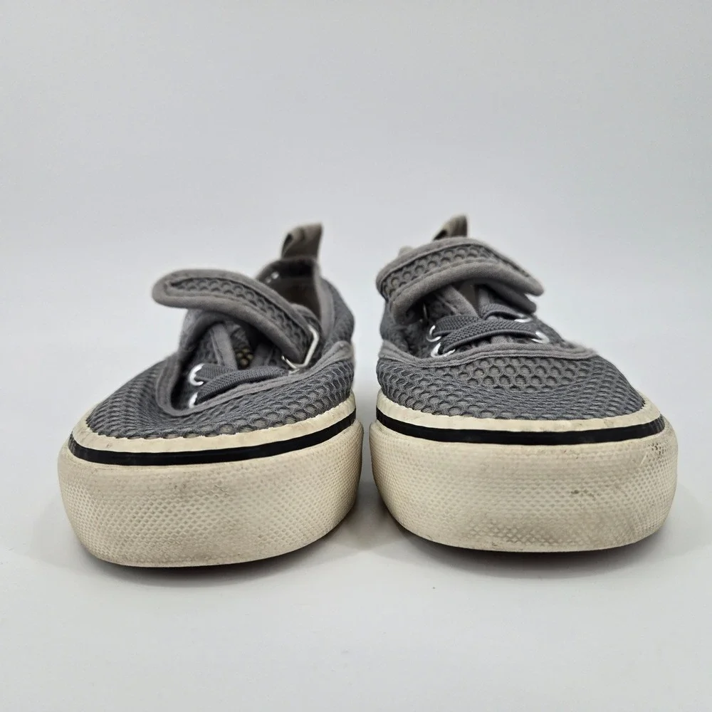 OPOEE Airship Shoes Gray Crochet Mesh Hook‎ & Loop Skate Sneaker US 12.5